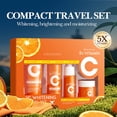 thumbnail image 1 of Cuidado personal, Leche limpiadora, Limpiador facial, Set hidratante blanqueador 5 en 1 con vitamina C (4 piezas, limpiador 30 g, tónico 30 ml, crema 10 ml, 15 g, iluminador, hidratante, apto para tod, 1 of 9