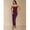 Maroon-S, variant on Maroon 3D Floral Lace Strapless Sheath Maxi Dress For Evening