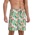 thumbnail image 2 of Fotbe Flamingo And Monstera Pajama Shorts for Men, Men's Pajama Bottoms, Sleepwear,Short Pajama Pants-3X-Large, 2 of 9