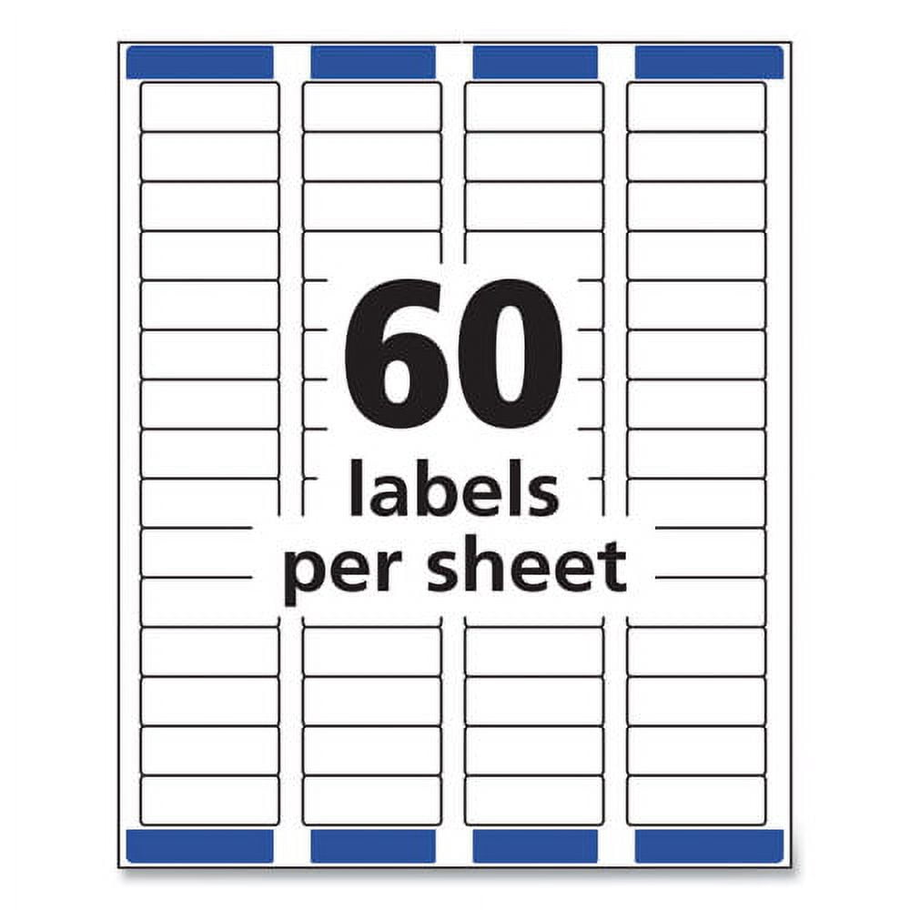 Easy Peel White Address Labels W/ Sure Feed Technology, Inkjet Printers, 0.66 X 1.75, White, 60/sheet, 25 Sheets/pack | Bundle of 2 Packs