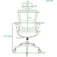 thumbnail image 6 of Ergonomic Mesh Office Chair, High Back Desk Chair with Adjustable Headrest and Flip-Up Arms, High Back, Lumbar Support, Tilt and Lock Function, Blade Wheels, KD Chrome Metal Legs, Office Use, 6 of 7