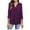 Purple, variant on LEAVINGSUO Winter Clothes Woman Women Casual V Neck Pullover Long Sleeve Solid Color Shirt Blouse Tops