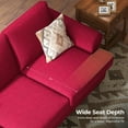 thumbnail image 2 of COPIAE 91 Inch Lawson Sofa with Extra Deep Seats Oversize, 3-Seat Sofa Couch, Couches for Living Room, Mid-Century Modern, Apartment Lounge, Red Sofas for Living Room, 2 of 8