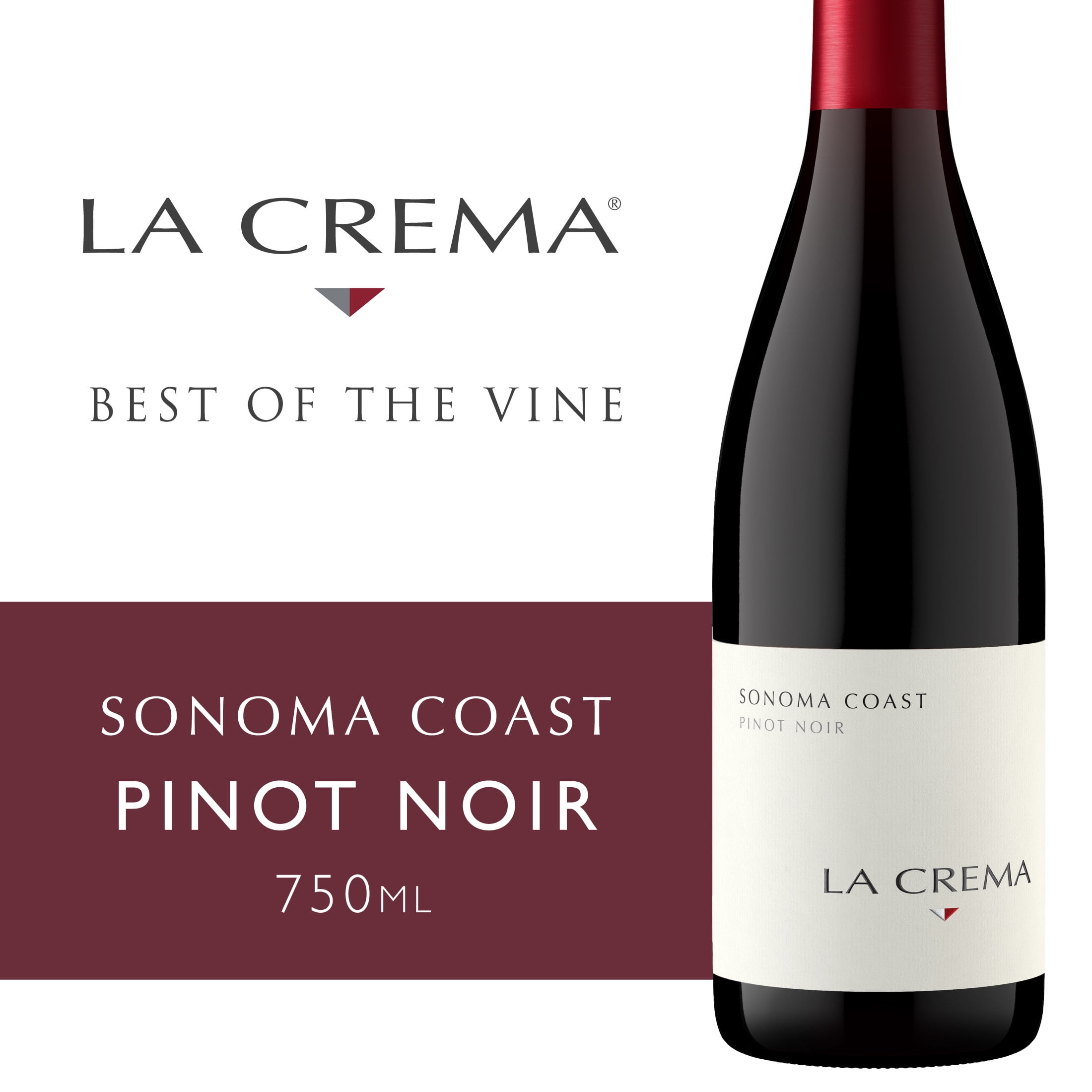 La Crema Sonoma Coast Pinot Noir Red Wine 750ml Walmart Com