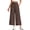 Coffee, variant on Womens Capri Pants Summer Wide Leg Pants for Women Drawstring Casual Palazzo Trousers with Pockets