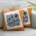 thumbnail image 3 of Leisuo  Yellow Throw Pillow Covers for Couch, Spring Summer Decorations Pillows Decorative Throw Pillows,Hello Sunshine Lumbar Cushion Case for Bedroom Sunflower Farmhouse Decor, 3 of 5