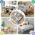 thumbnail image 4 of Gray Camo Shark Silhouette Pattern Square Tablecloth,Waterproof Square Table Cover,Wipeable Spillproof Washable Table Cover for Home Kitchen Party Decor 60"x60"(152x152cm), 4 of 6