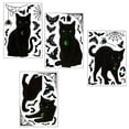 thumbnail image 3 of 4 pegatinas de Halloween para , diseño de silueta de murciélago y negro espeluznante, ideal para dormitorio y festival., 3 of 9