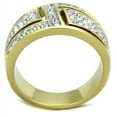 thumbnail image 3 of Luxe Jewelry Designs Women's Two Tone IP Gold Stainless Steel Ring with Round Top Grade Crystals -, 3 of 4