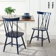 thumbnail image 4 of SAFAVIEH Friar Classic Wood Solid Dining Parsons Chair, Navy (Set of 2), 4 of 14