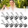 thumbnail image 1 of Assorted Stainless Clips Set 12cm Round Head (12pcs Blue/Black) & 11cm Wide Opening (10pcs Blue/Black) Pool Cover Clamps Wind With Protective Sleeves For Pools/Laundry/, 1 of 4