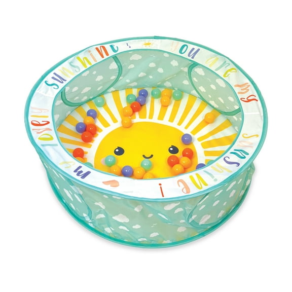 Infantino Foldable Ball Pit Gym, for Babies 9  Months, Multicolor Sunshine