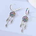 thumbnail image 4 of MULA 925 Sterling Silver Dreamcatcher Hoop Earrings Long Tassel Colorful Jewelry Gifts for Women, 4 of 6