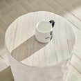 thumbnail image 3 of Kevinplus 15.75” Round Fiberglass Coffee Table, Side Table,for Living Room, Bedroom, Apartment, No Need Assembly,Beige, 3 of 9