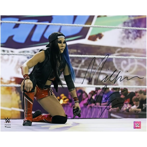 Mia Yim WWE Autographed 16" x 20" In Ring Kneeling Down Photograph - Fanatics Authentic Certified
