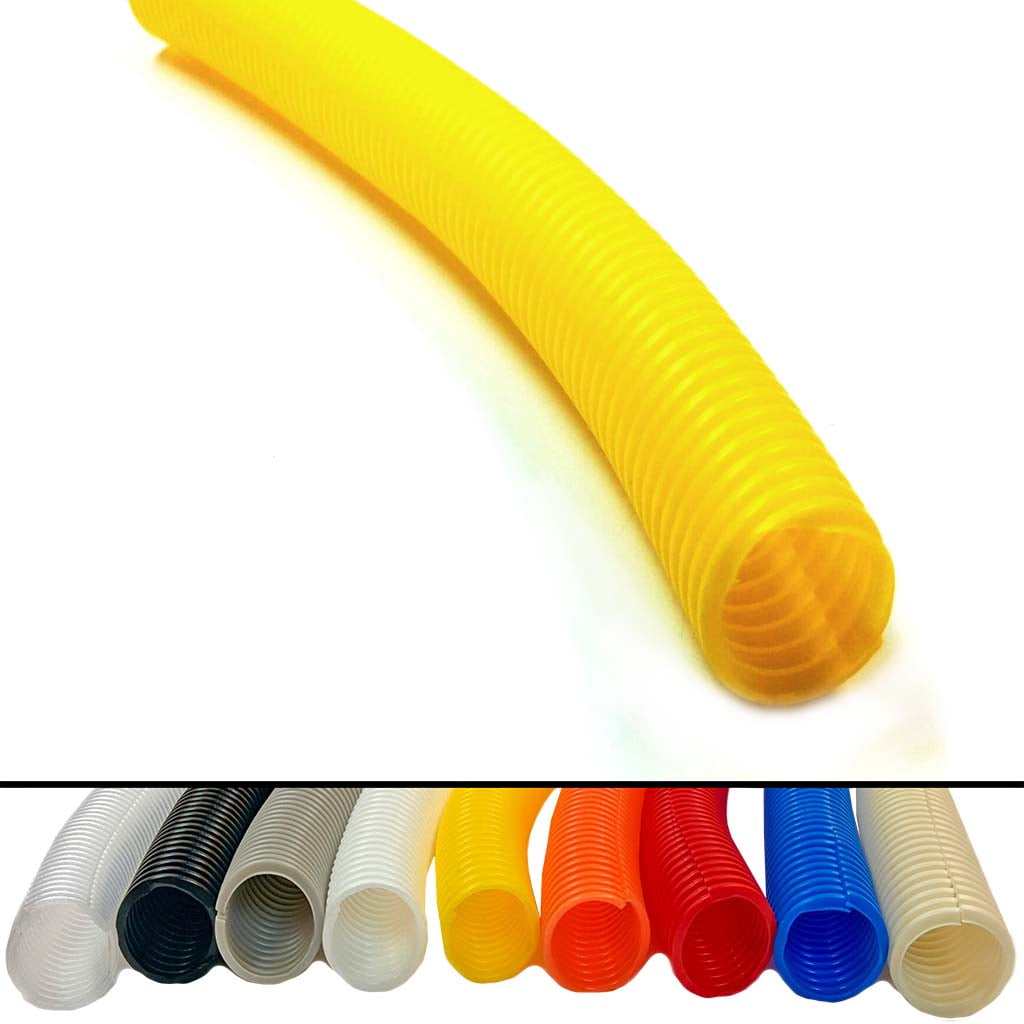 Split Wire Loom Tubing 1/2" Color Yellow 100 Feet