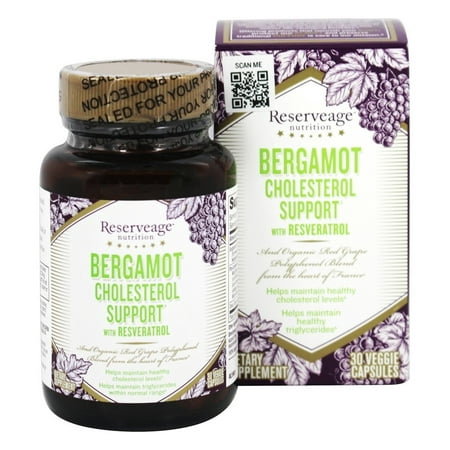 Reserveage Nutrition - Bergamot Cholesterol Support with Resveratrol - 30 Vegetarian Capsules