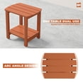 thumbnail image 5 of Adirondack Side Table, Solid Wood End Tables, Small Outdoor Coffee Table Porch Table Pine Wood for Patio, Backyard,Pool, Indoor Companion, 5 of 10