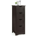 thumbnail image 2 of GVN 4-Drawer Freestanding Floor Cabinet with Anti-Toppling Device-Dark Brown, Bathroom Cabinet Storage for Entryway Storage, Home Office Furniture, 2 of 7