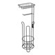 thumbnail image 5 of Soporte para papel higiénico, accesorios de baño, decoración de hierro, base estable, estante de almacenamiento multifuncional para casas rodantes, negro, 5 of 8