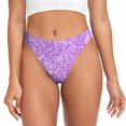 thumbnail image 1 of Fotbe Lilac Glittering Tanga Sin Costuras para Mujer con Estampado – Panties Invisibles, Transpirables y Cómodos para Uso Diario-Medium, 1 of 6