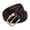 Coffee, variant on Braided Faux Leather Belt for Women Men: Vintage Woven Belt for Casual Jeans with Solid Strap Single Prong Buckle