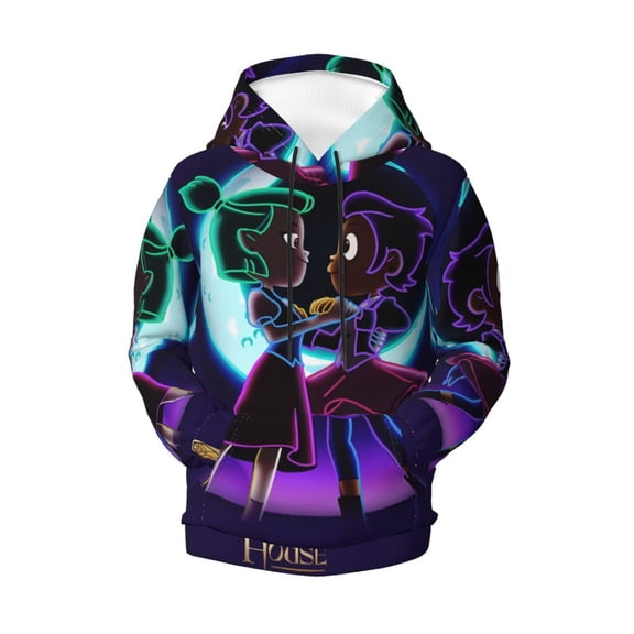 The Owl House Teen Boys Girls Hoodies 3D Printed Hooded Sweatshirts for Kids Long Sleeve Casual Unisex Pullovers with Pockets