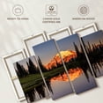 thumbnail image 6 of Elephant Stock - Mount Rainier Sunset Hues Wall Art - Horizontal Multi Panel - 4 Piece Living Room Wall Decor - Photography Nature Canvas Print - Purple and Orange Decor - 52" x 32", 6 of 8