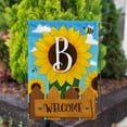thumbnail image 2 of America Forever Spring Monogram Garden Flag Letter B 12.5 x 18 inches Double Sided Vertical Outdoor, Yard, Lawn, Beautiful Bright Sunlowers, Floral Design, Honeybee, Summer Welcome Garden Flag, 2 of 5