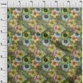 thumbnail image 2 of oneOone Cotton Poplin Olive Green Fabric Florals Fabric For Sewing Printed Craft Fabric By The Yard 42 Inch Wide, 2 of 4