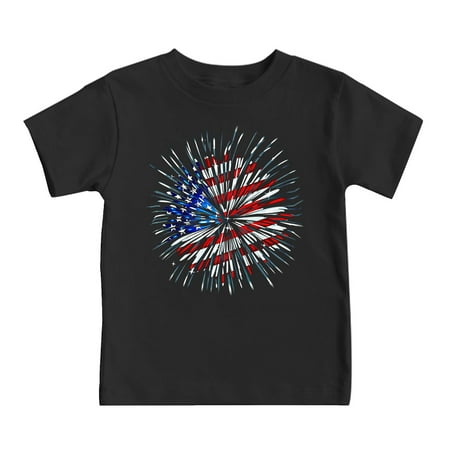 

MQLKF Kids Summer Independence Day Flag Print Short Sleeve T Shirt Comfortable Top Children s Clothing Beautiful Comfortable Girls Tee