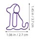 thumbnail image 2 of unbranded 100Ud Clips De Papel Metalizados Con Divertida De Perro Para Oficina Y Planificadores, 2 of 7