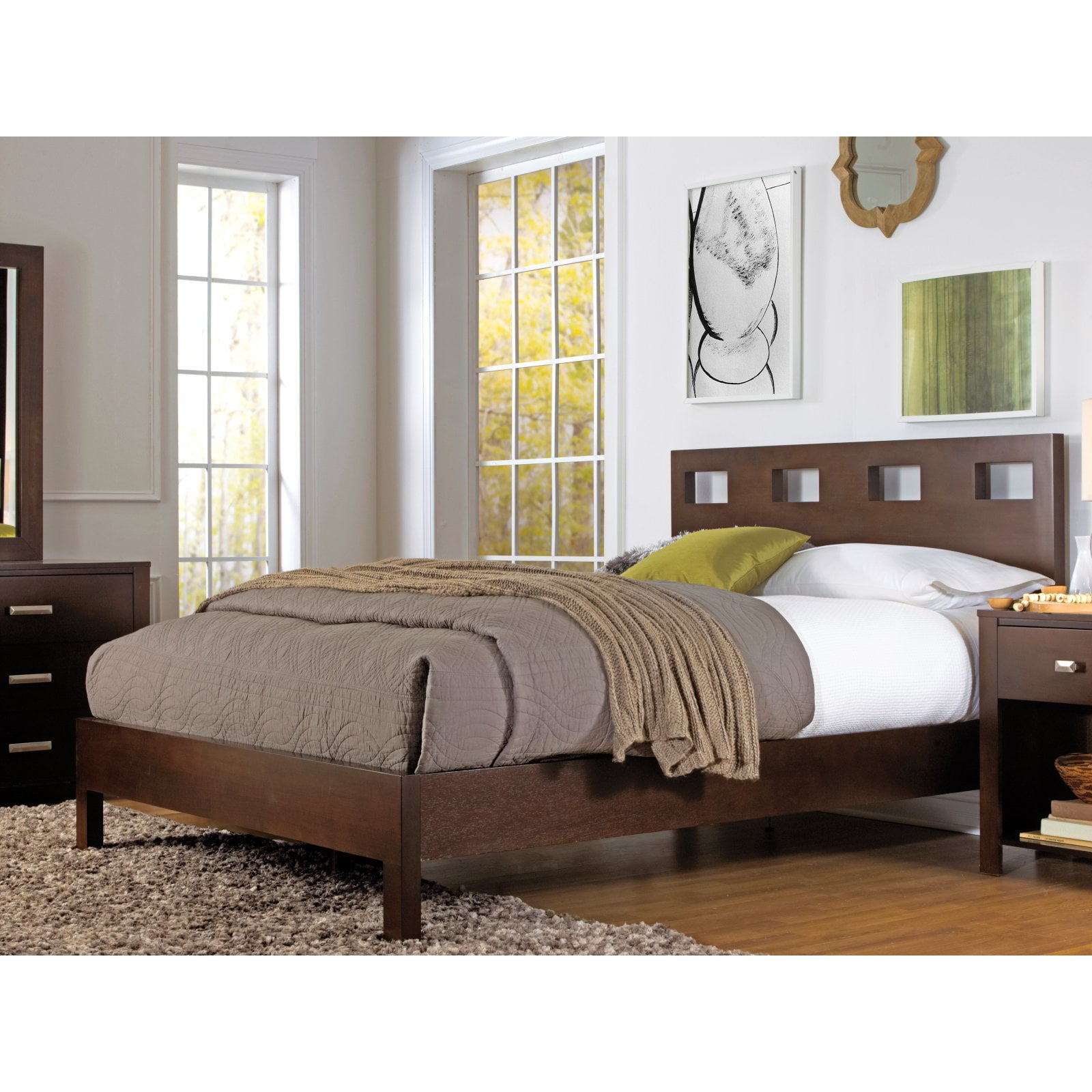 Modus Furniture International Nevis 1Drawer Nightstand, Espresso