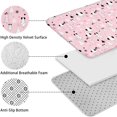 thumbnail image 5 of Pink Christmas Tree Pattern Bathroom Rugs Sets 3 Piece,Toilet Cover Set,Absorbent Non Slip Bathroom Mats Sets with U-Shaped Contour Rug Toilet Rug Set, 5 of 5