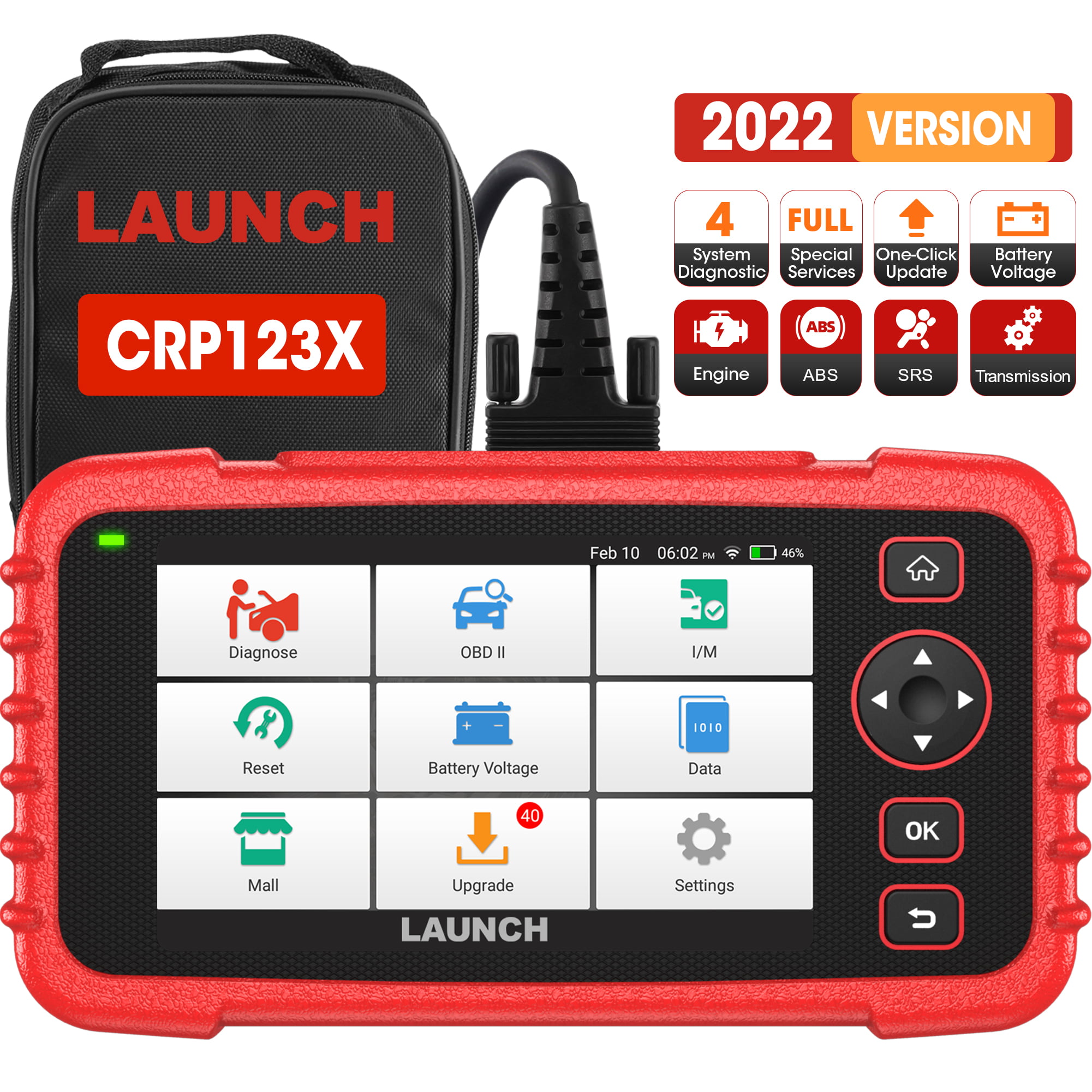 2022 LAUNCH X431 CRP123X OBD2 Car Scanner Automotive Diagnostic Tool 4 System 