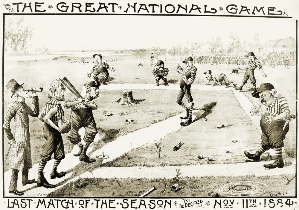 Presidential Campaign, 1884. /N'The Great National Game.' A Baseball