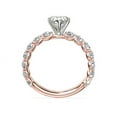 thumbnail image 4 of 1.35 Carat Excellent Heart Cut Natural Diamond Solitaire with Accents Beautiful Ring for Women in Solid 14K Rose Gold Size 11.5, 4 of 6