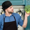 thumbnail image 2 of 5 Pcs Chapeaux de Chef de Cuisine Restaurant Chapeaux de Chef Turban de Service (Noir), 2 of 8