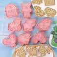 thumbnail image 4 of 8 unidades de moldes para galletas de animales, moldes de plástico para hornear para postres Sugarcraft Feliz Sencillez, 4 of 5