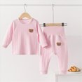 thumbnail image 2 of TOWED22 Toddler Boys Girls Pajamas 2 Pieces Long Sleeve Top and Pants Set Cotton Print Pjs Sleepwear Jammies Fall Winter 3 6 9 12 18 24 Months 2 3 4 5 6 7 8 9 Years(Pink,12-18 M), 2 of 6