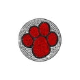 thumbnail image 2 of YUVA Car Cup Mat, PVC+Glass, Black/Blue/Pink/White/Red/Multicolor, Non-Slip, Dog Paw Print, Heat Insulation, Universal, Easy to Clean, 2 of 9
