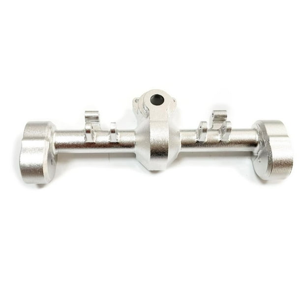 Carcasa de eje trasero Bewildely RCGOFFLOW aleación de aluminio para 1/24 Axial SCX24 Kits de construcción modelo Plata