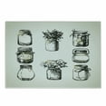 thumbnail image 1 of Retro Cutting Board, Rustic Mason and Canning Jars Sketch, Decorative Tempered Glass Cutting and Serving Board, in 3 Sizes, by Ambesonne, 1 of 2