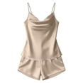 thumbnail image 7 of WCJM Thin Strap Cowl Neck Sleeveless Top and Shorts Set Women Casual Outfit Light Loungewear Leisure, 7 of 7