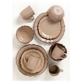 thumbnail image 3 of Lorren Home  Trends 16 Piece Stoneware Scalloped Edge Cocoa Dinnerware, 3 of 6