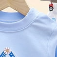 thumbnail image 4 of THDHVS Baby Boy Outfits,Toddler Outfits for Boys,Boys Girls Fall Winter Print Long Sleeve Round Neck Top Set Soft Loungewear Blue 3-4 Years, 4 of 4