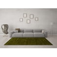 thumbnail image 3 of Ahgly Company Indoor Round Abstract Yellow Contemporary Area Rugs, 7' Round, 3 of 4