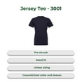 thumbnail image 2 of BELLA + CANVAS Men’s Jersey Tee, 100 Cotton, Short Sleeve Crew T-Shirt, Navy, Sizes S-4XL, 2 of 4