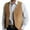 Khaki-M, variant on 1. Men's Western Suedes Vest Cowboy Fitted Waistcoat Sleeveless with Pockets for Weddings, Party & Daily Wear