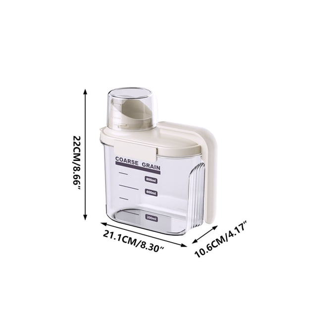 Yhmxh Organizadores y almacenamiento Frasco sellado nuevo para granos de cocina y otros granos. Frasco sellado a prueba de insectos. Caja transparente para conservar la frescura. Granos varios.